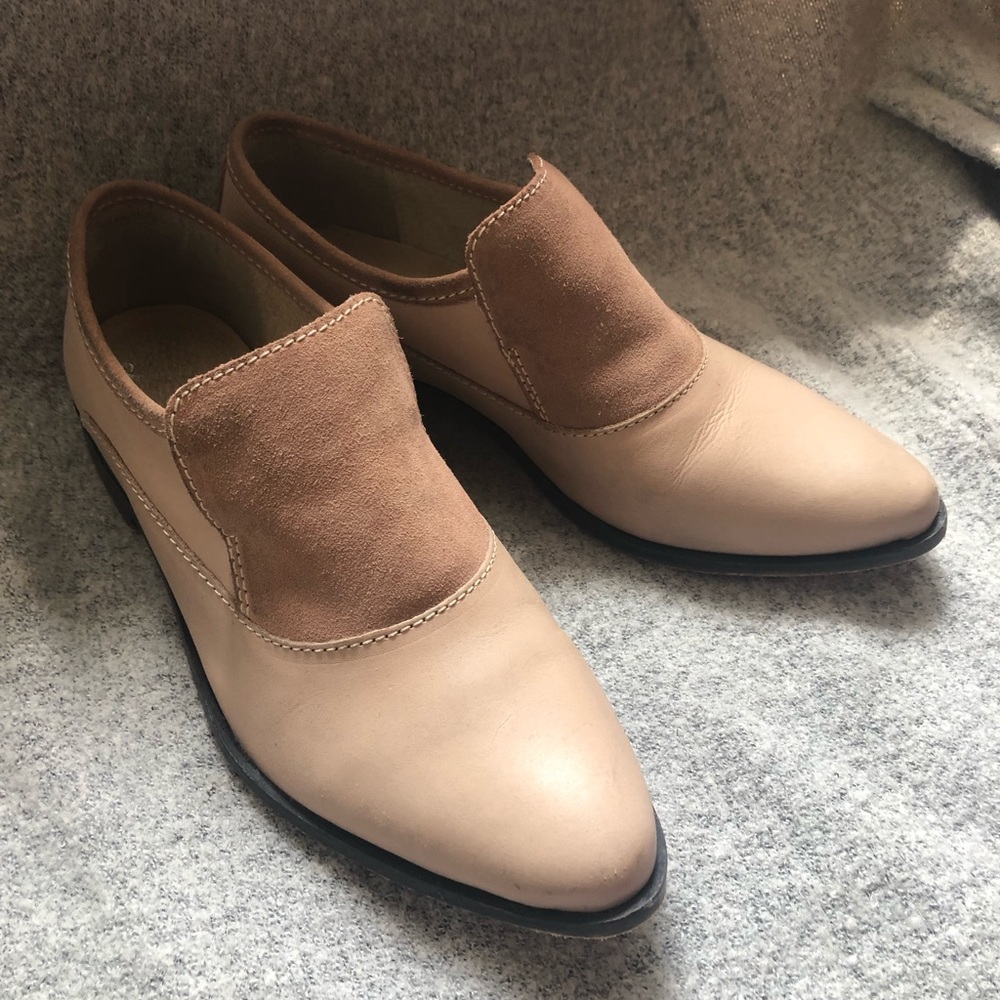 Free People Brady Loafer | Blush Leather Oxfords